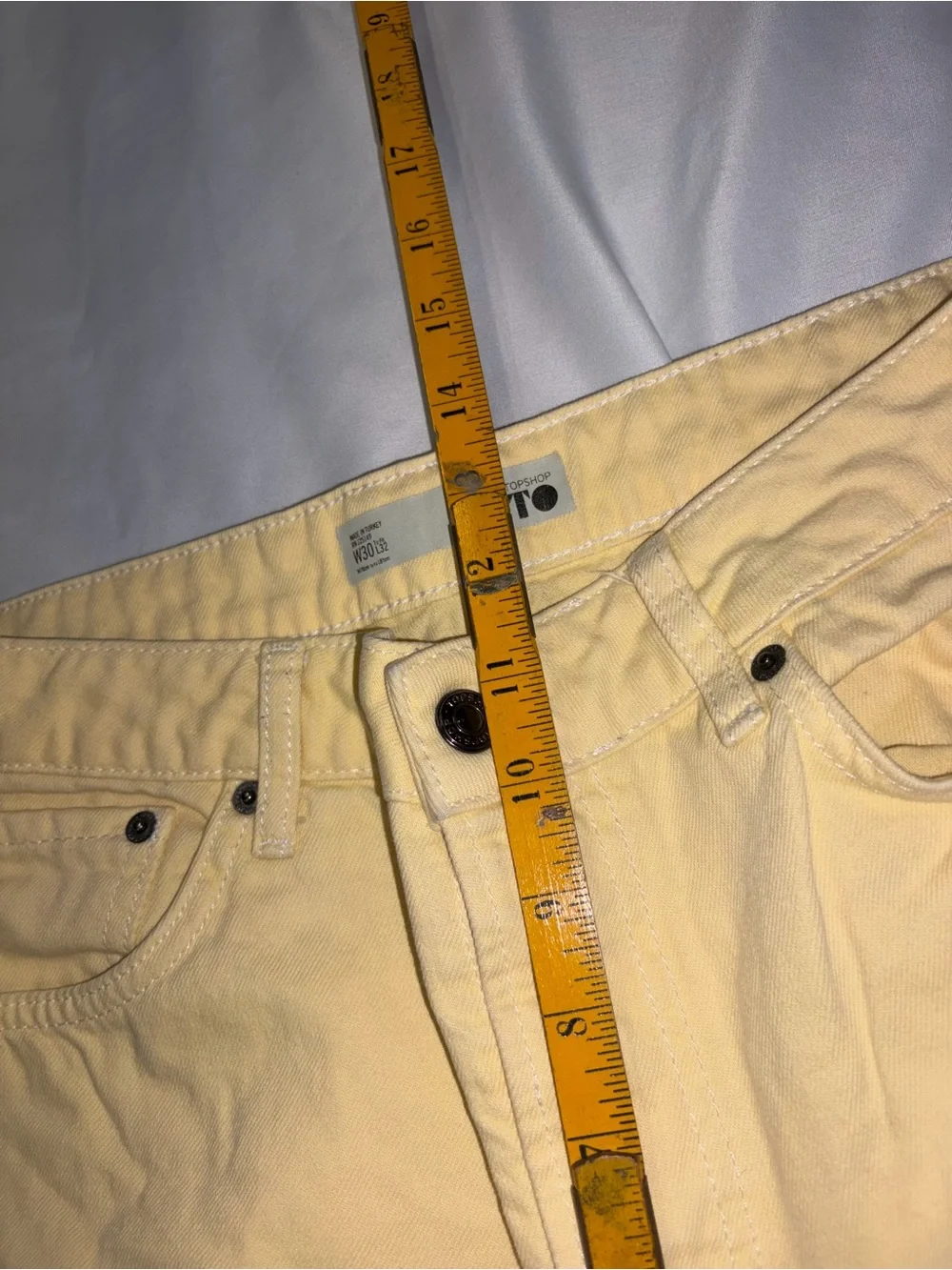 Topshop Men's Chinos in Pale Yellow Lot H